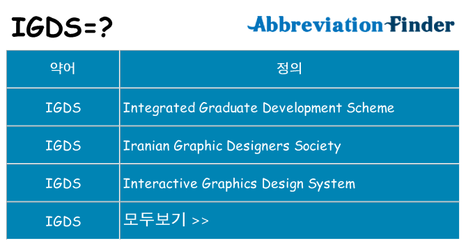 igds 대 한 무엇을 서가