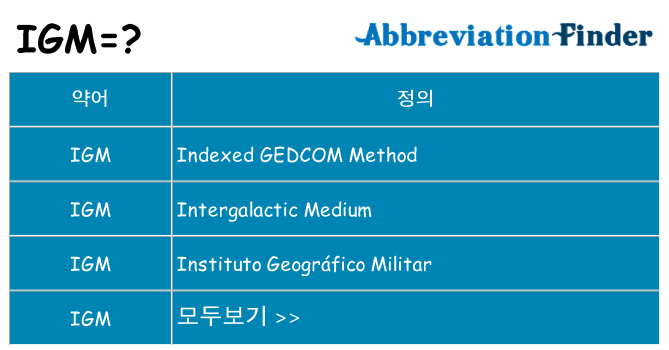 igm 대 한 무엇을 서가