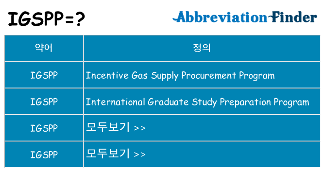 igspp 대 한 무엇을 서가