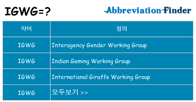 igwg 대 한 무엇을 서가