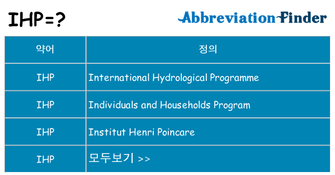 ihp 대 한 무엇을 서가