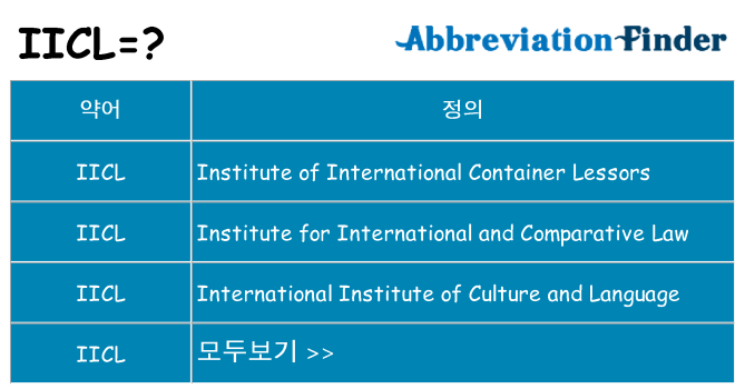 iicl 대 한 무엇을 서가