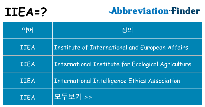 iiea 대 한 무엇을 서가