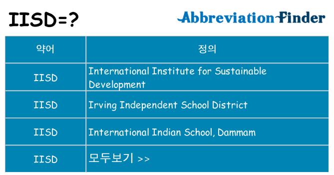 iisd 대 한 무엇을 서가