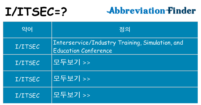 iitsec 대 한 무엇을 서가