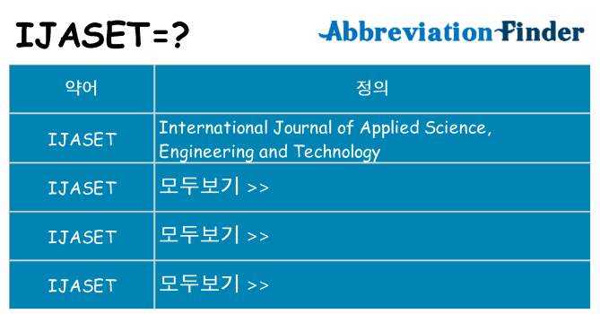 ijaset 대 한 무엇을 서가