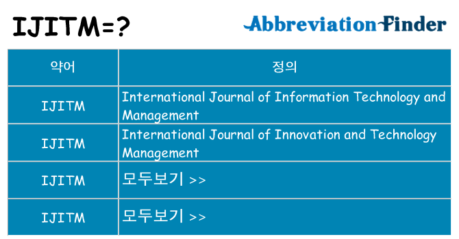ijitm 대 한 무엇을 서가