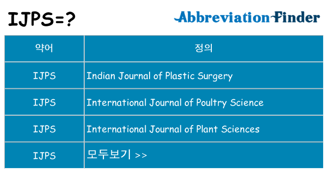 ijps 대 한 무엇을 서가