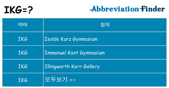 ikg 대 한 무엇을 서가