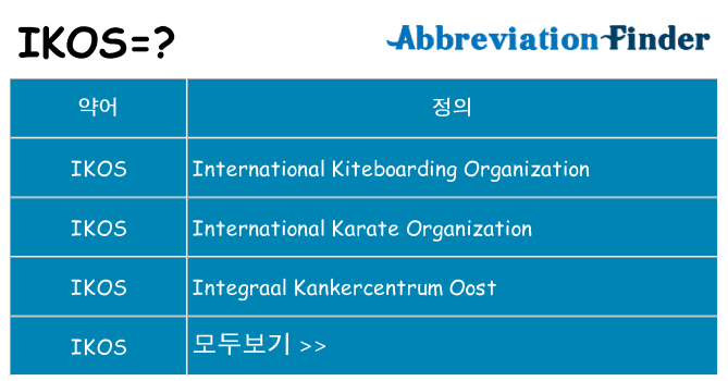 ikos 대 한 무엇을 서가