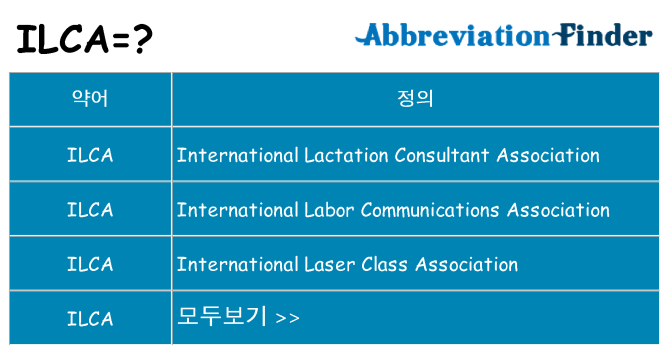 ilca 대 한 무엇을 서가