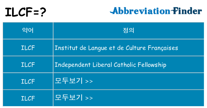 ilcf 대 한 무엇을 서가