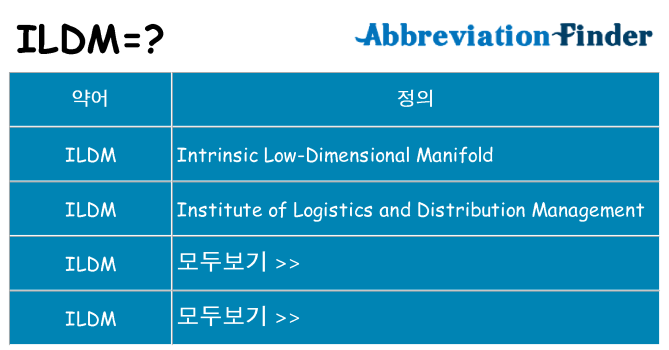 ildm 대 한 무엇을 서가