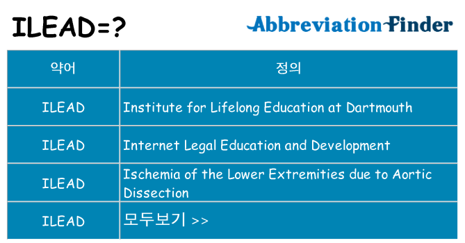 ilead 대 한 무엇을 서가