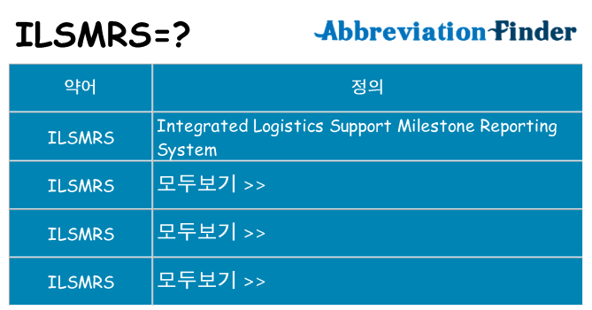 ilsmrs 대 한 무엇을 서가
