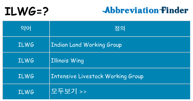 ilwg 대 한 무엇을 서가