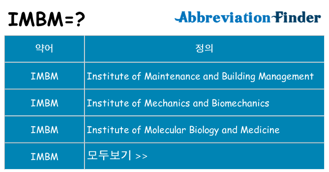 imbm 대 한 무엇을 서가