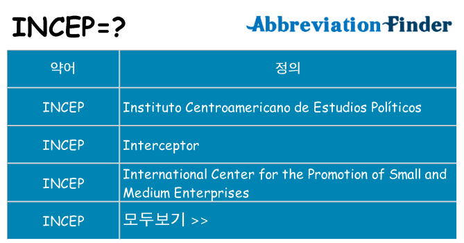 incep 대 한 무엇을 서가