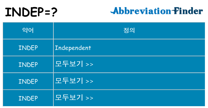 indep 대 한 무엇을 서가