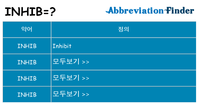 inhib 대 한 무엇을 서가