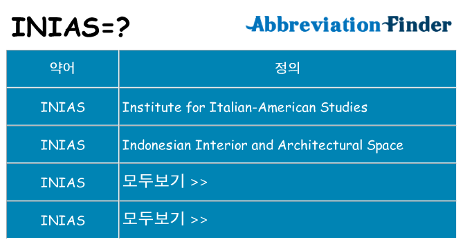 inias 대 한 무엇을 서가