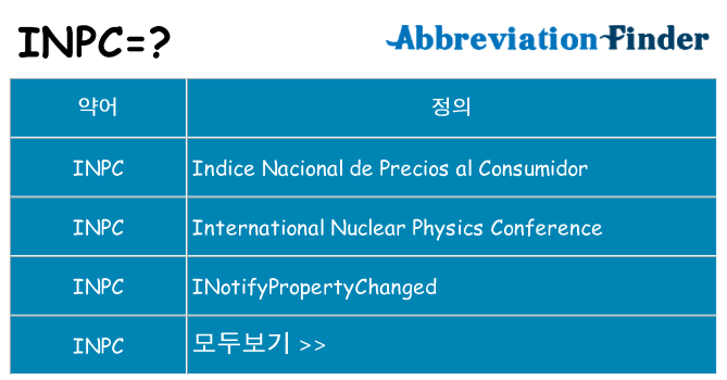 inpc 대 한 무엇을 서가