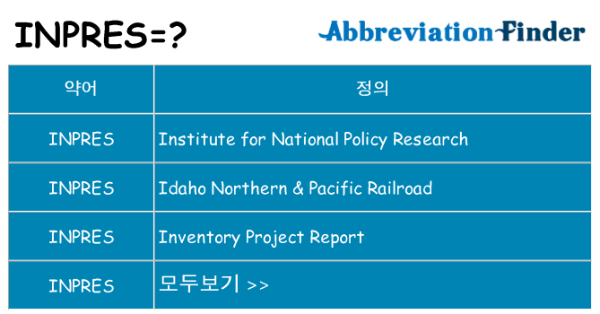inpres 대 한 무엇을 서가