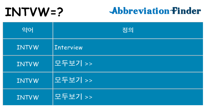 intvw 대 한 무엇을 서가