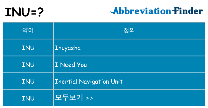 inu 대 한 무엇을 서가