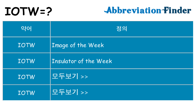iotw 대 한 무엇을 서가