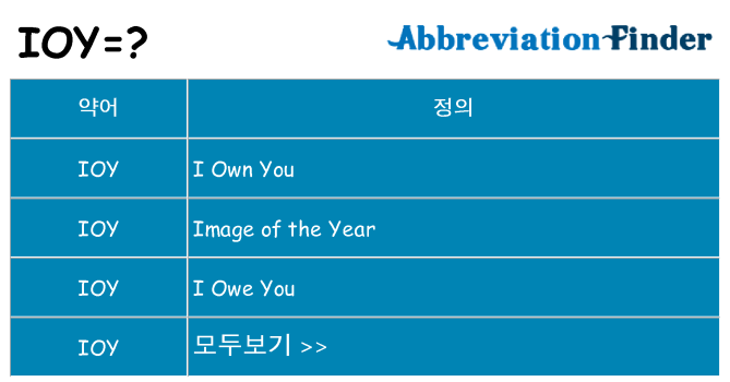 ioy 대 한 무엇을 서가