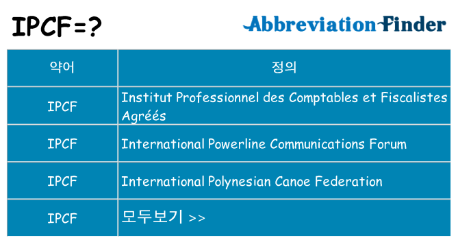 ipcf 대 한 무엇을 서가