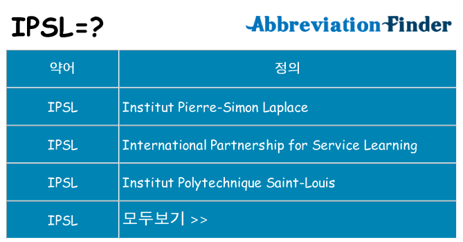ipsl 대 한 무엇을 서가
