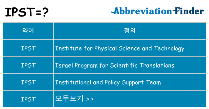 ipst 대 한 무엇을 서가