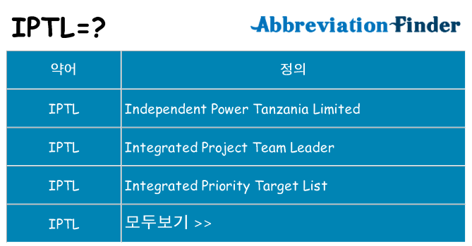 iptl 대 한 무엇을 서가