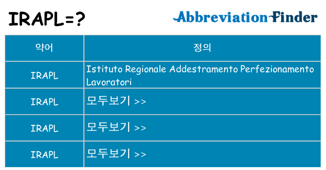 irapl 대 한 무엇을 서가