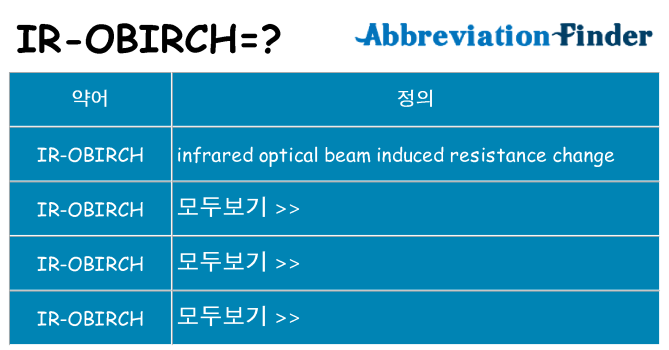ir-obirch 대 한 무엇을 서가