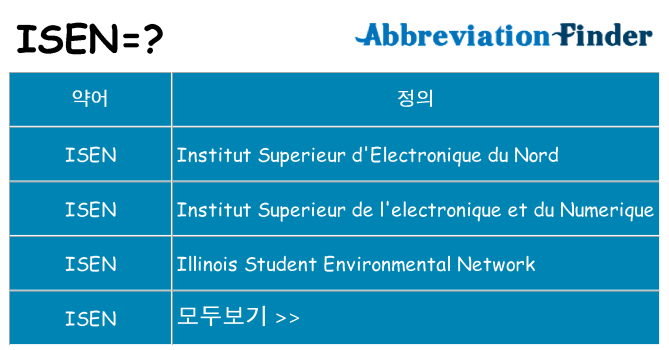 isen 대 한 무엇을 서가