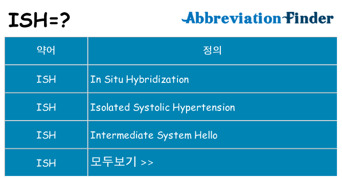 ish 대 한 무엇을 서가