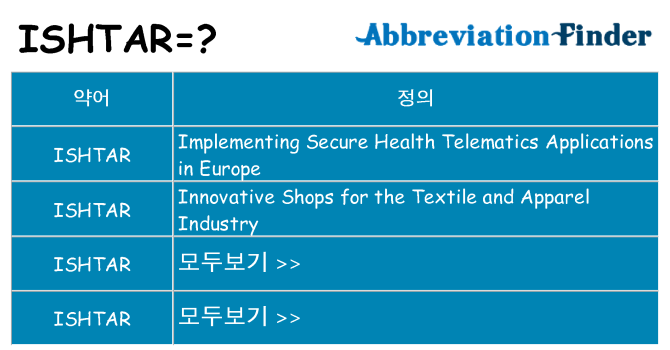 ishtar 대 한 무엇을 서가