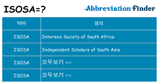 isosa 대 한 무엇을 서가