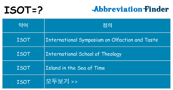 isot 대 한 무엇을 서가