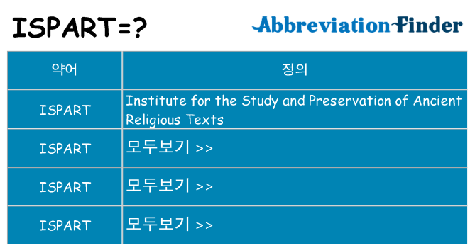 ispart 대 한 무엇을 서가