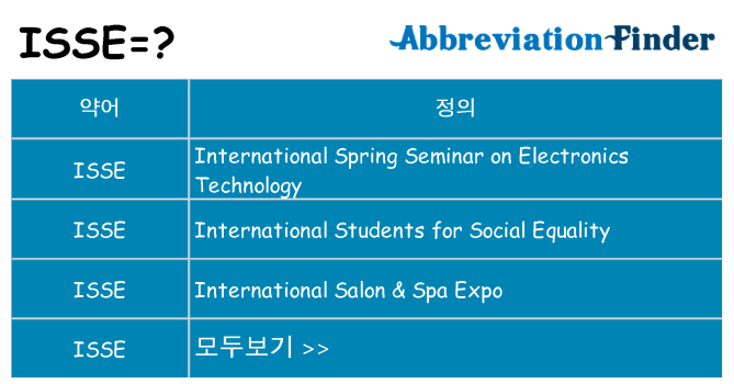 isse 대 한 무엇을 서가