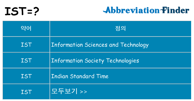 ist 대 한 무엇을 서가