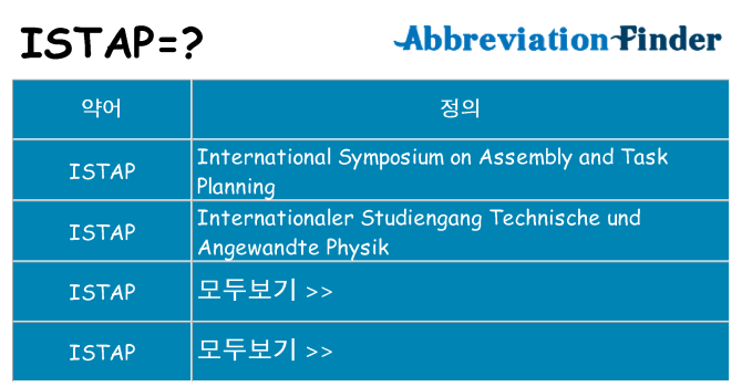 istap 대 한 무엇을 서가