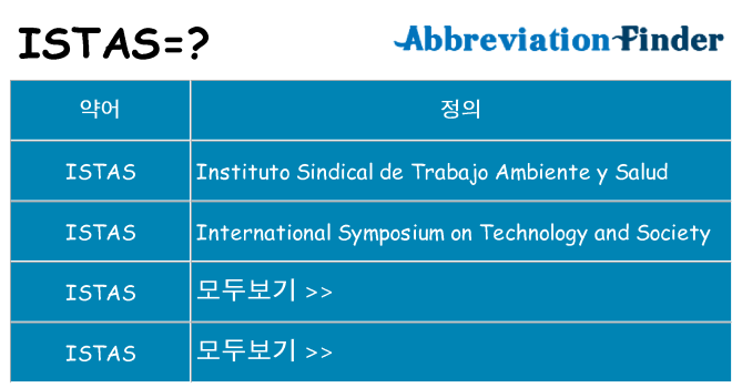 istas 대 한 무엇을 서가