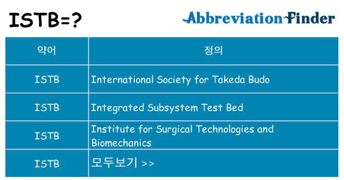 istb 대 한 무엇을 서가