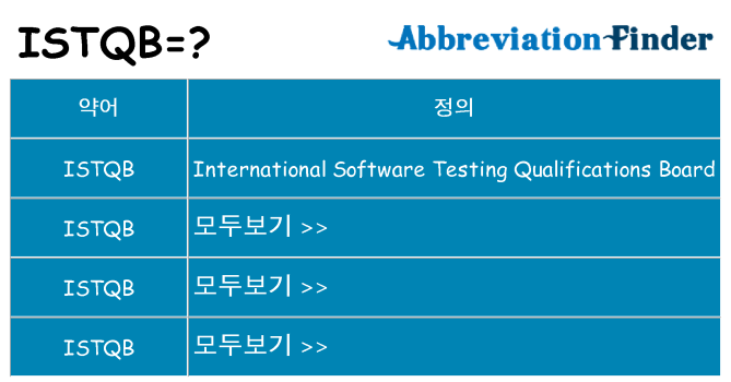 istqb 대 한 무엇을 서가