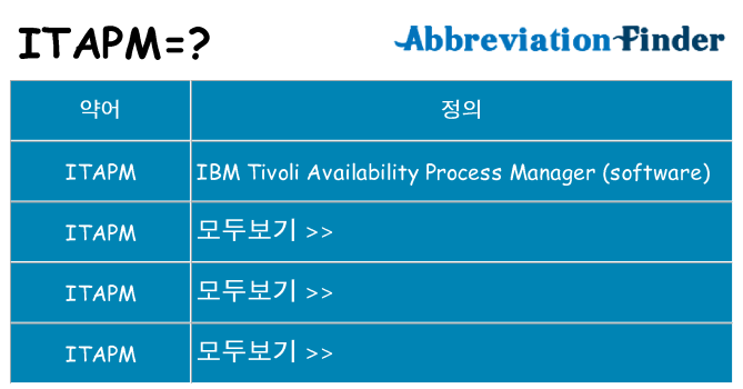 itapm 대 한 무엇을 서가
